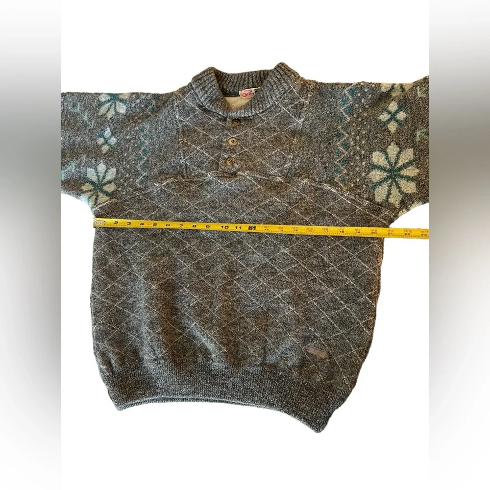 Silvy Tricot Vintage‎ Italy Sweater Size 58 Wool Alpaca Gray Men’s